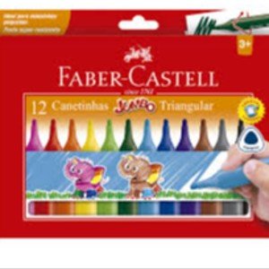 CANETA HIDROCOR TRIANGULAR JUMBO FABER CASTELL C/12